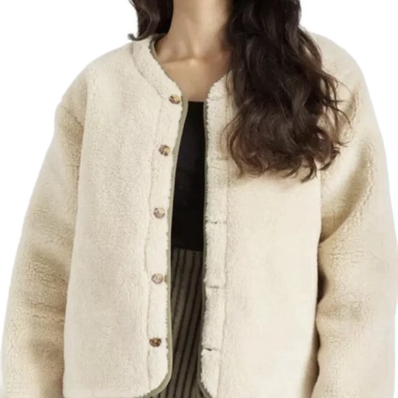 Brixton Reversible Sherpa Puffer Military Style Jacket - Picture 2 of 12